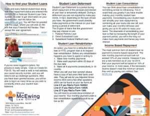McEwing Student Loan Flyer